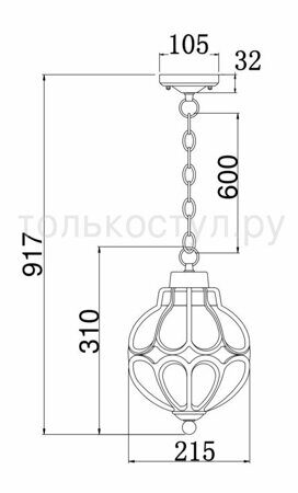 Подвесной светильник Via O024PL-01G